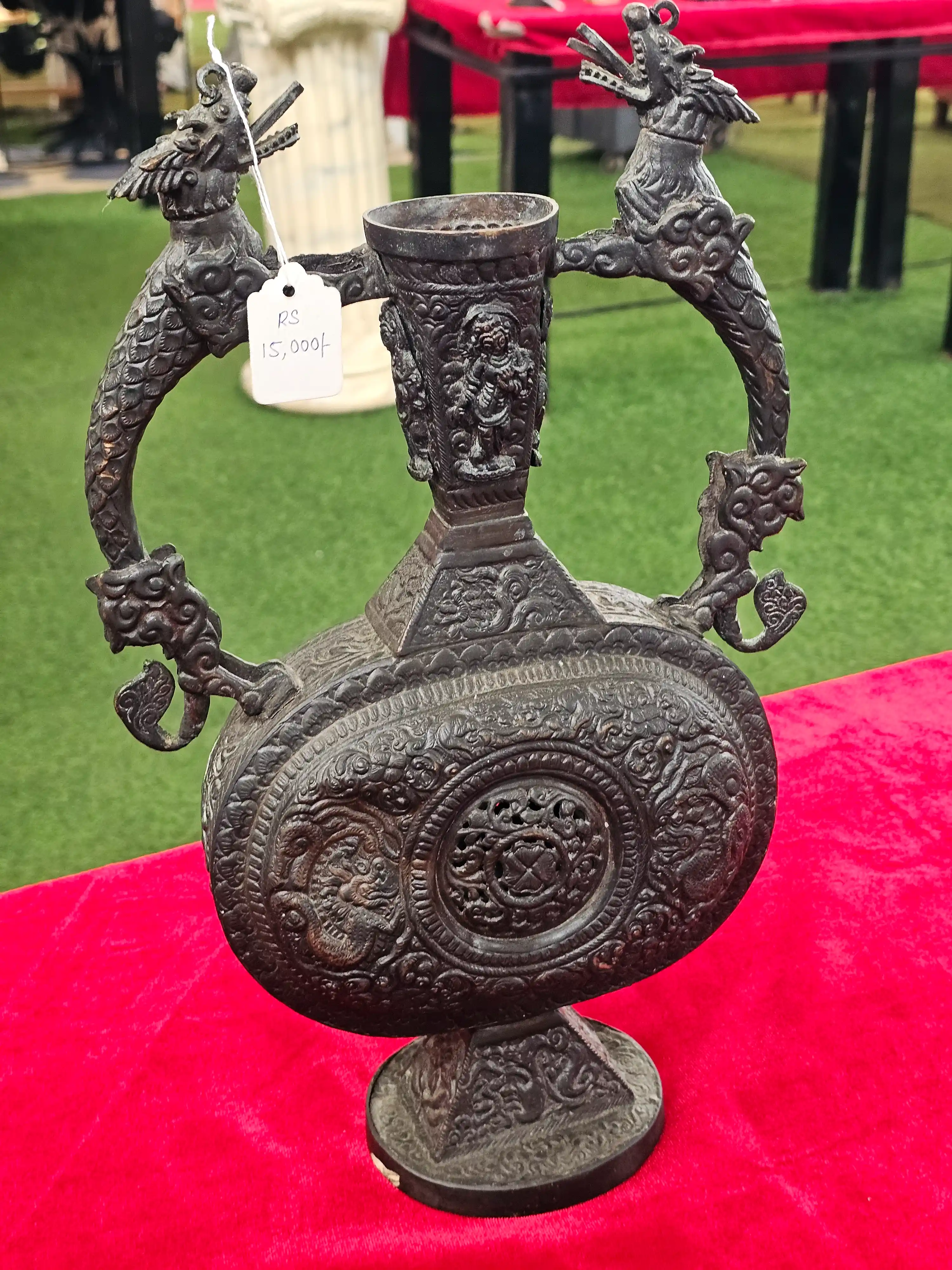 Dragon-Handled Metal Ewer