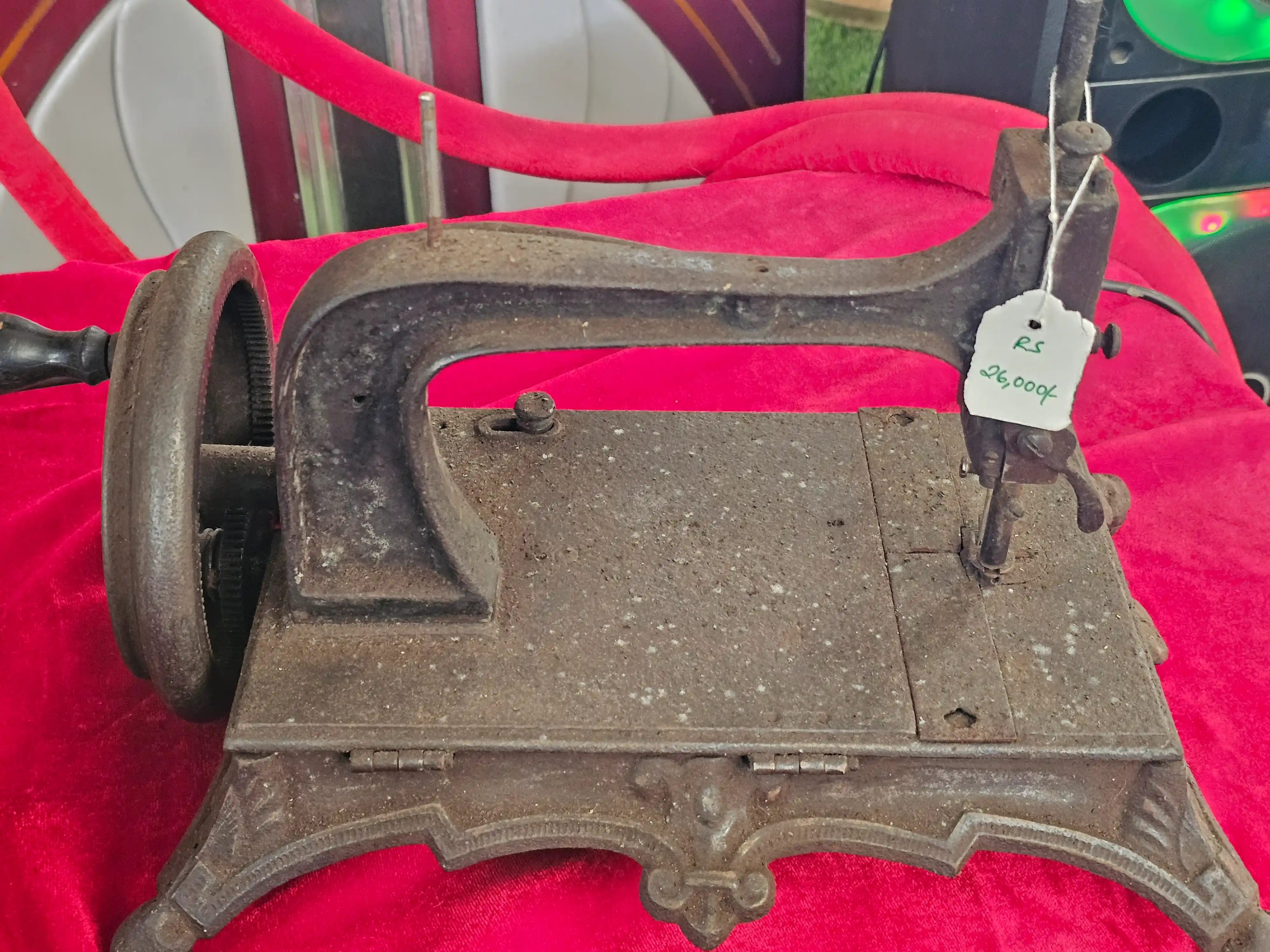 Cast Iron Hand-Crank Sewing Machine