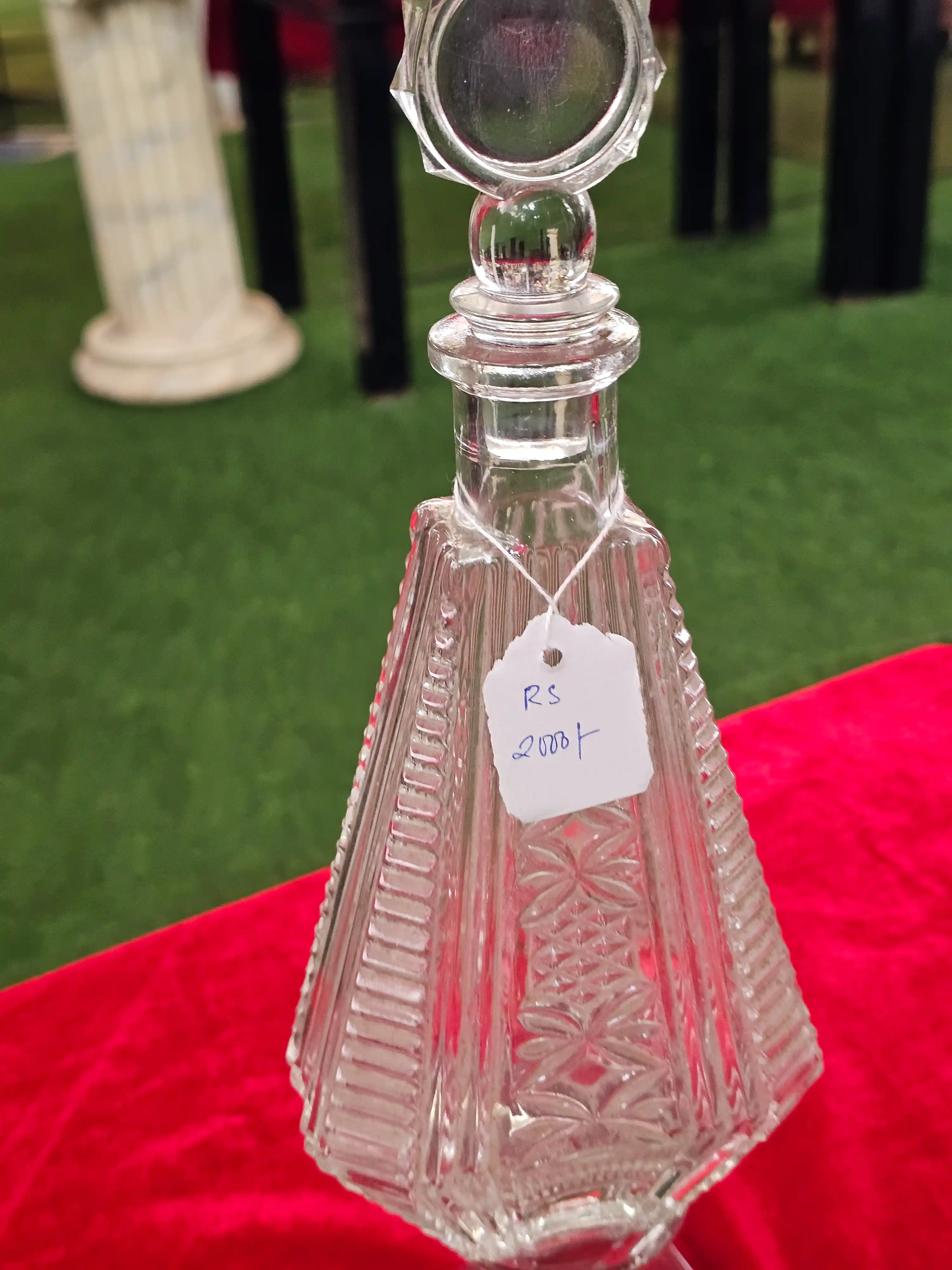 Tapered Cut Crystal Decanter