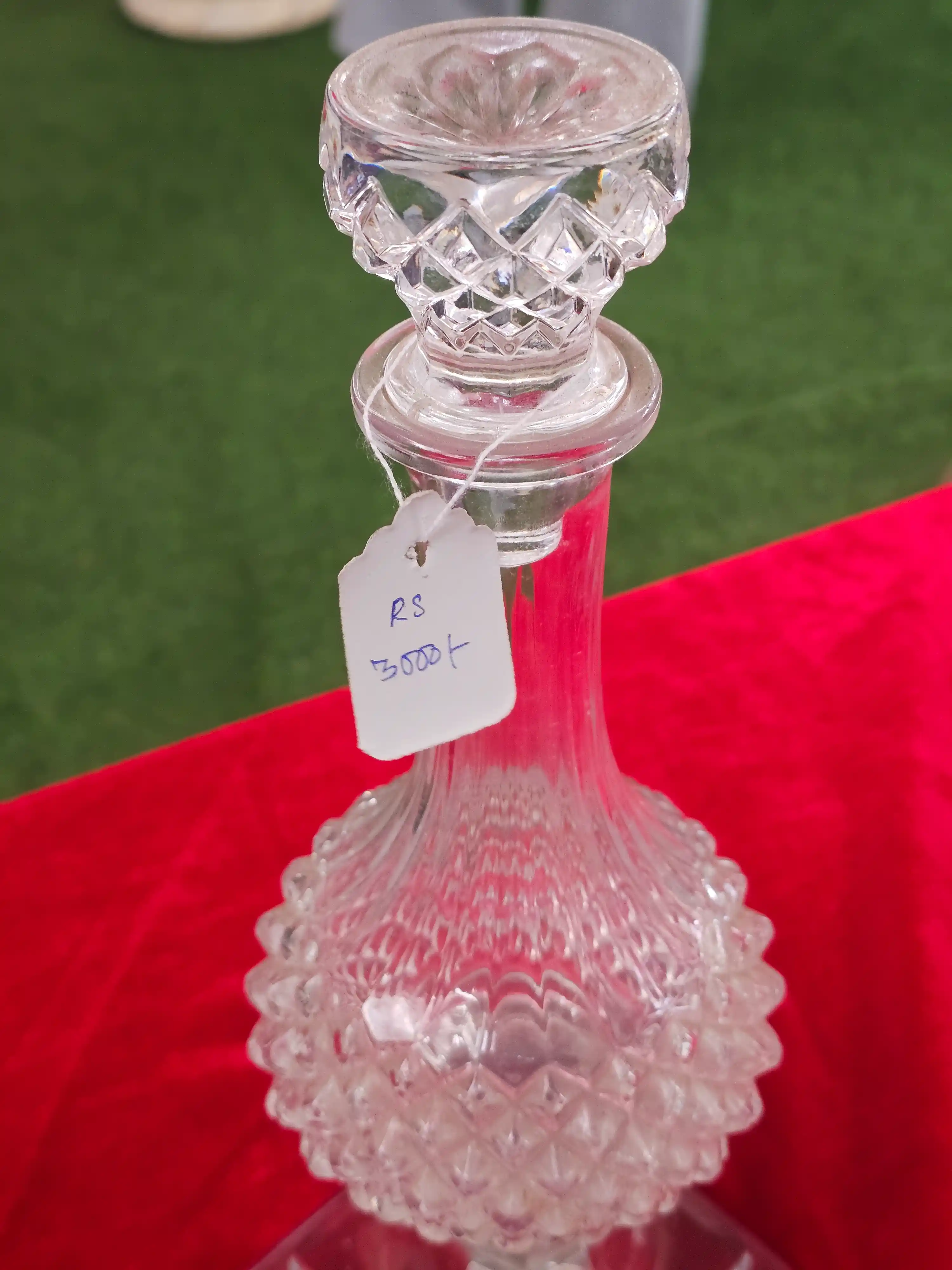Hobnail Decanter on Pedestal Base — photo 2