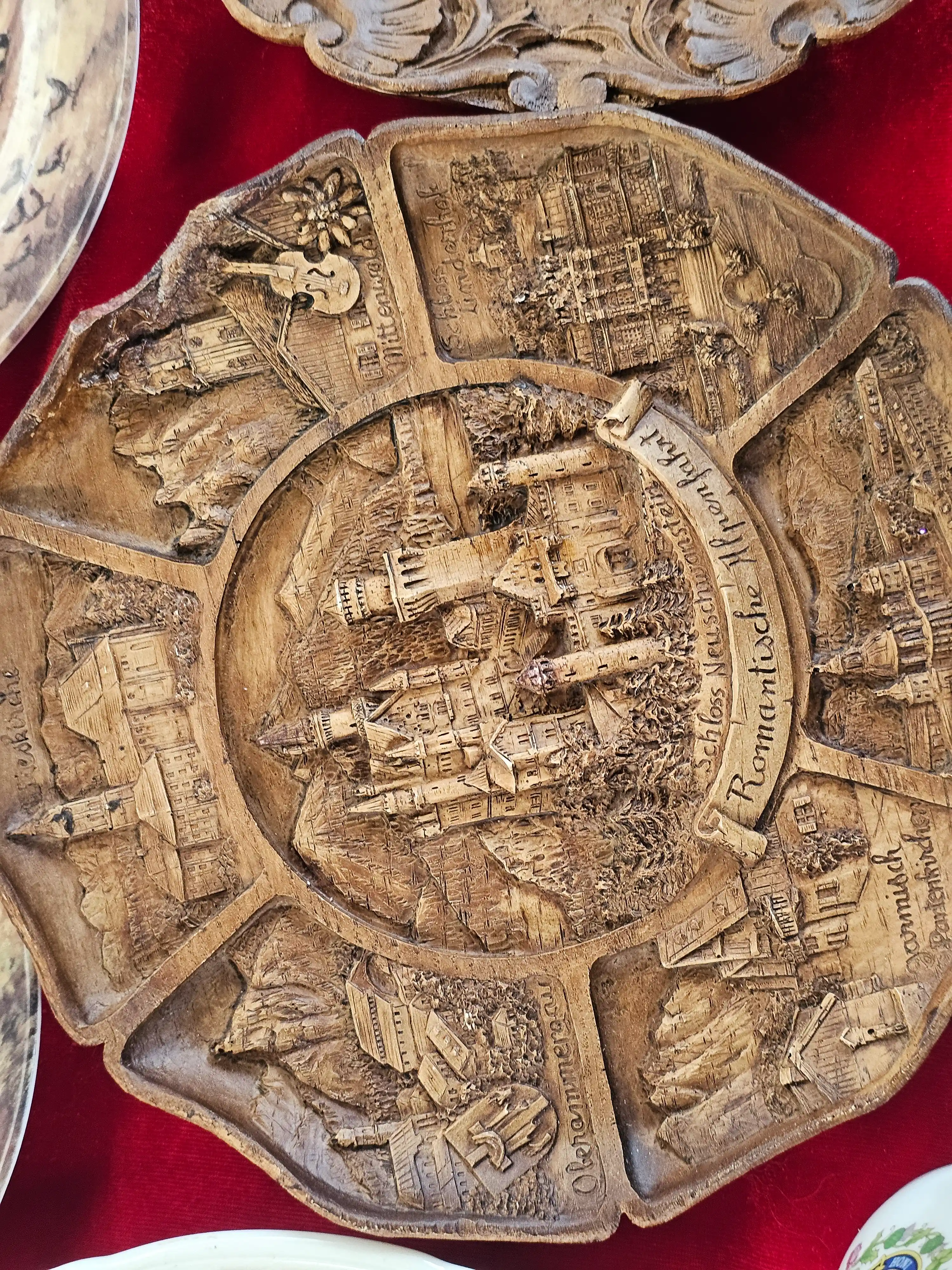 Carved Octagonal Panelled Plate