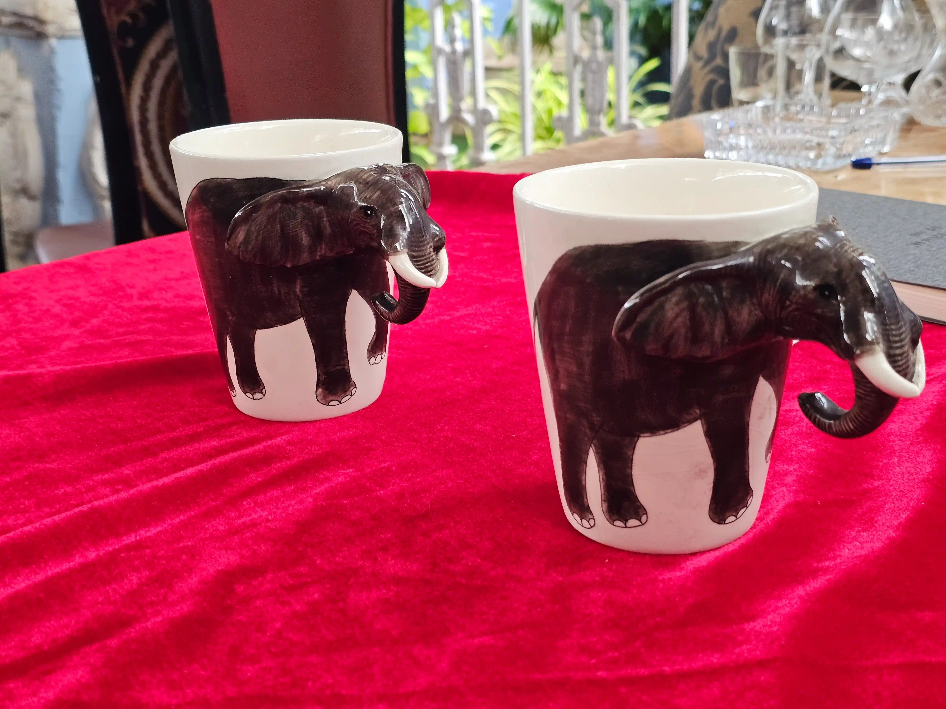 Elephant Handle Mugs, Pair — photo 2