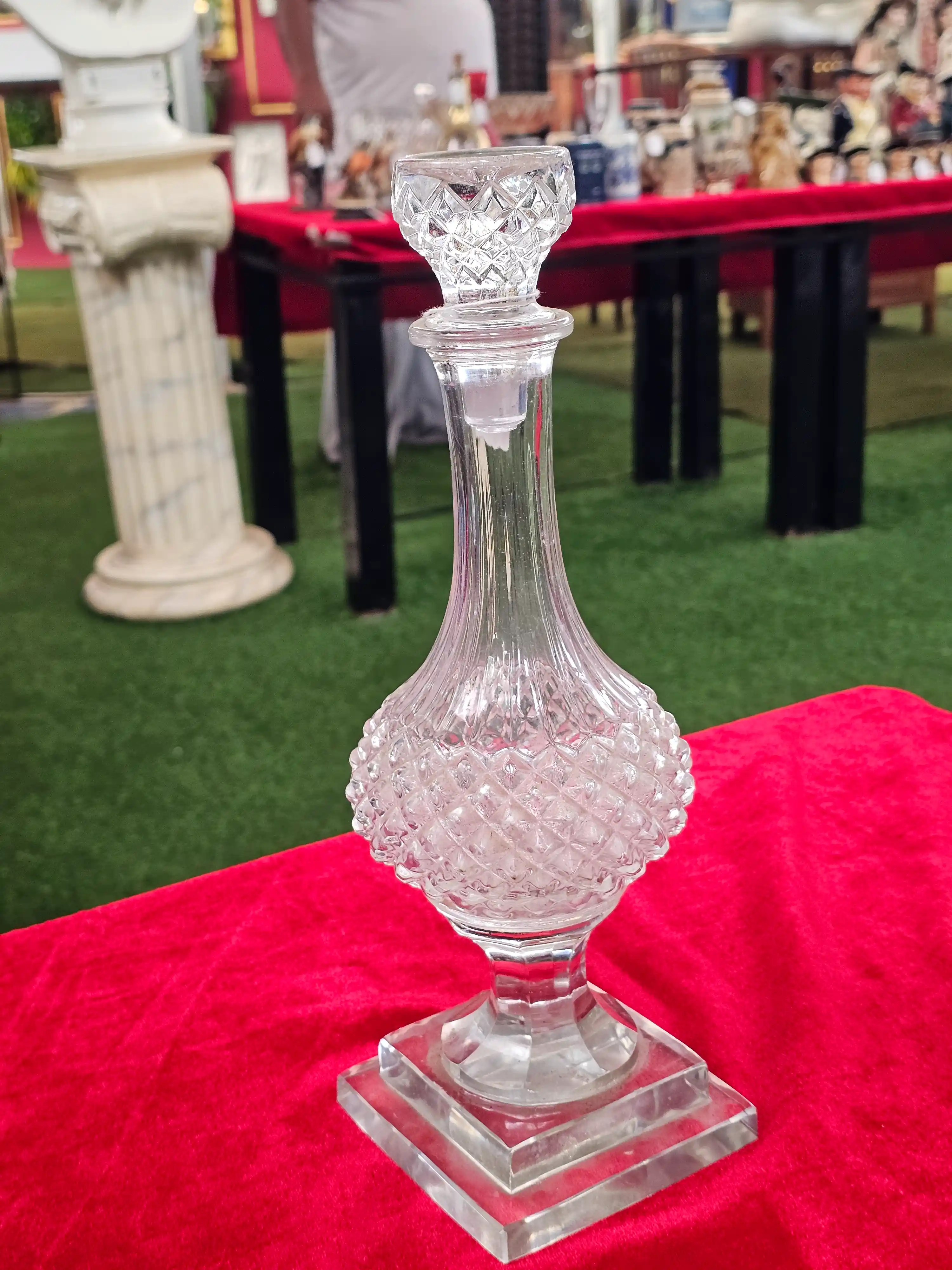 Hobnail Decanter on Pedestal Base — photo 3