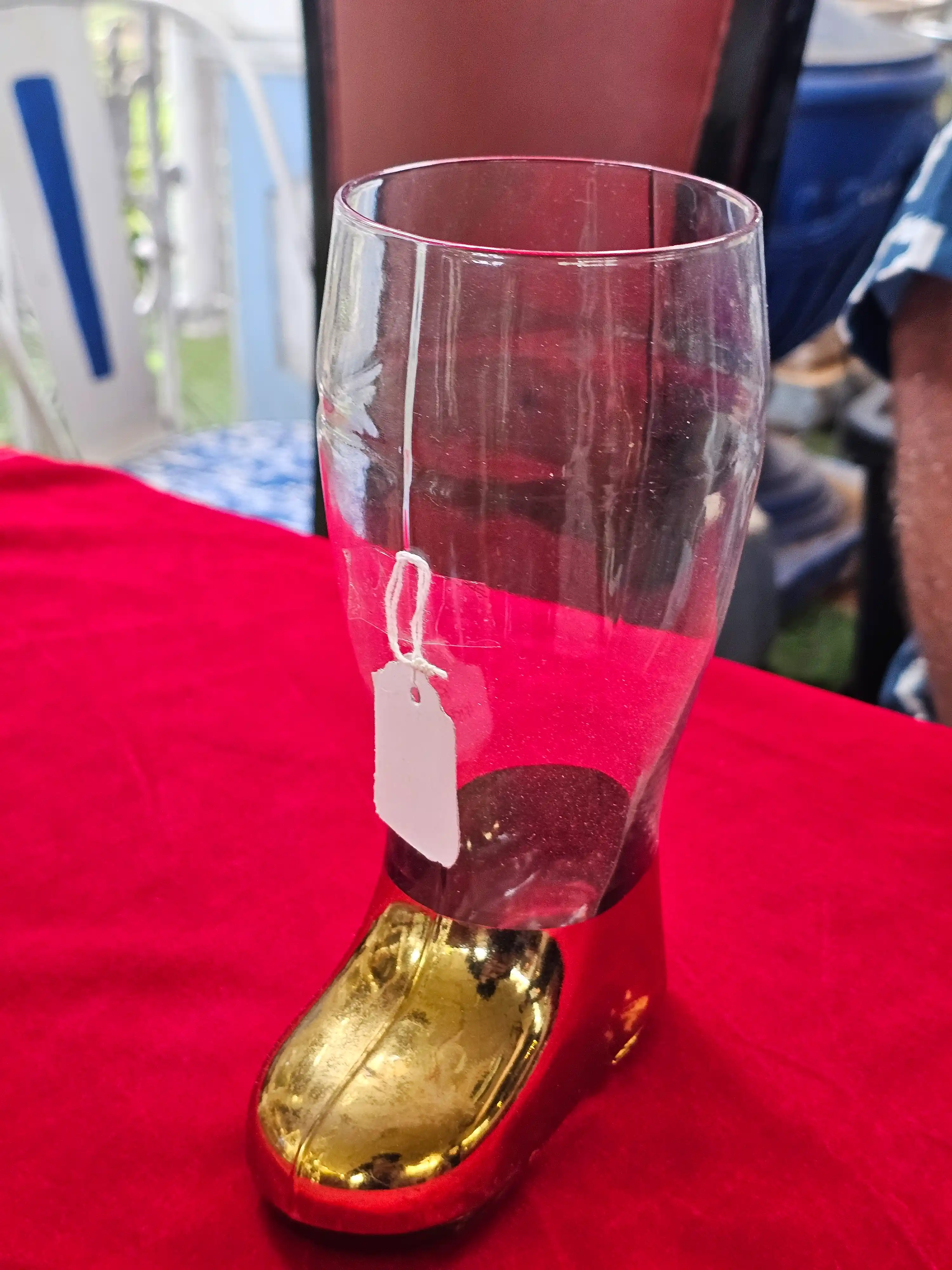 Glass Boot Tankards, Pair — photo 2