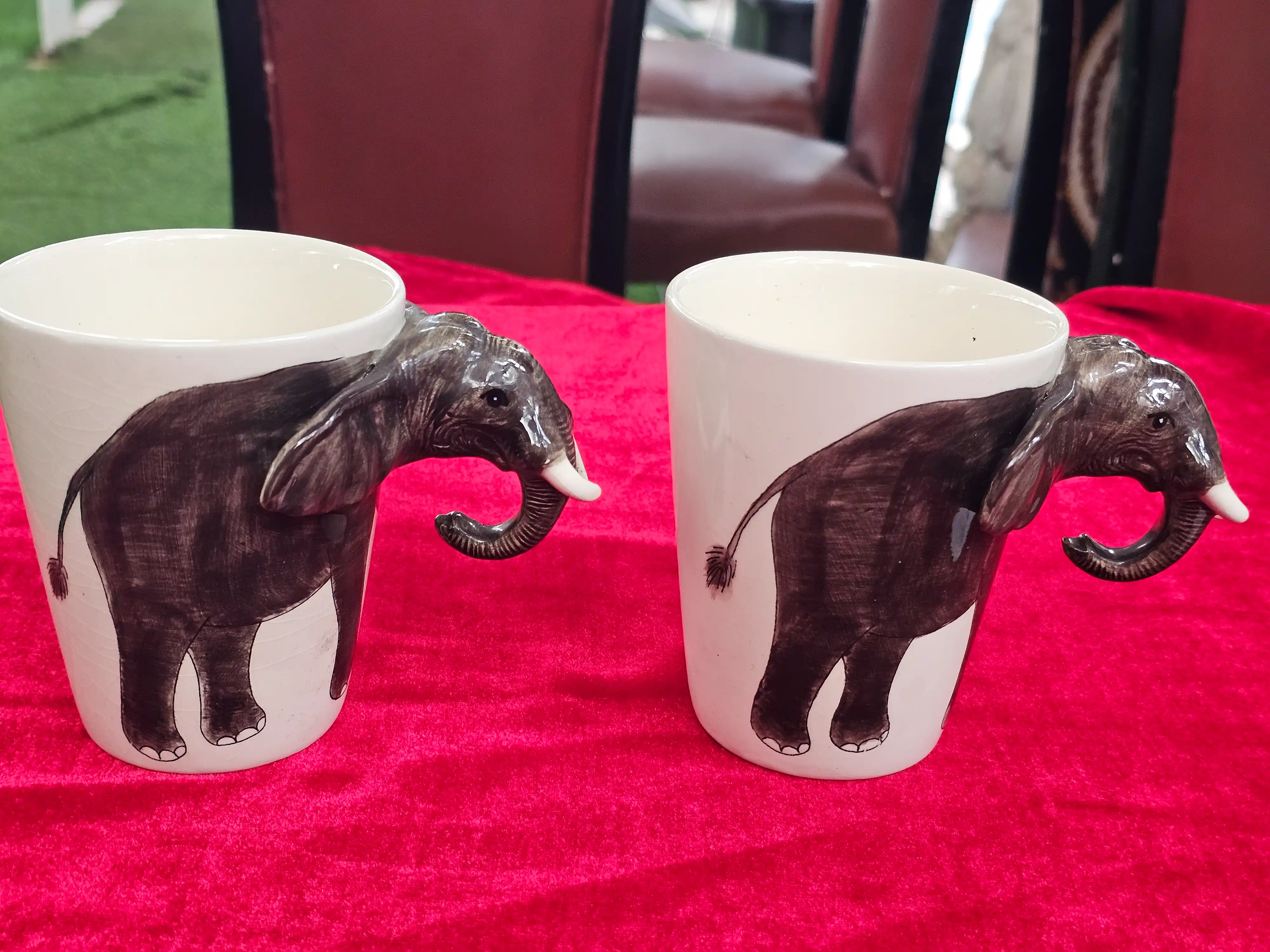 Elephant Handle Mugs, Pair — photo 5