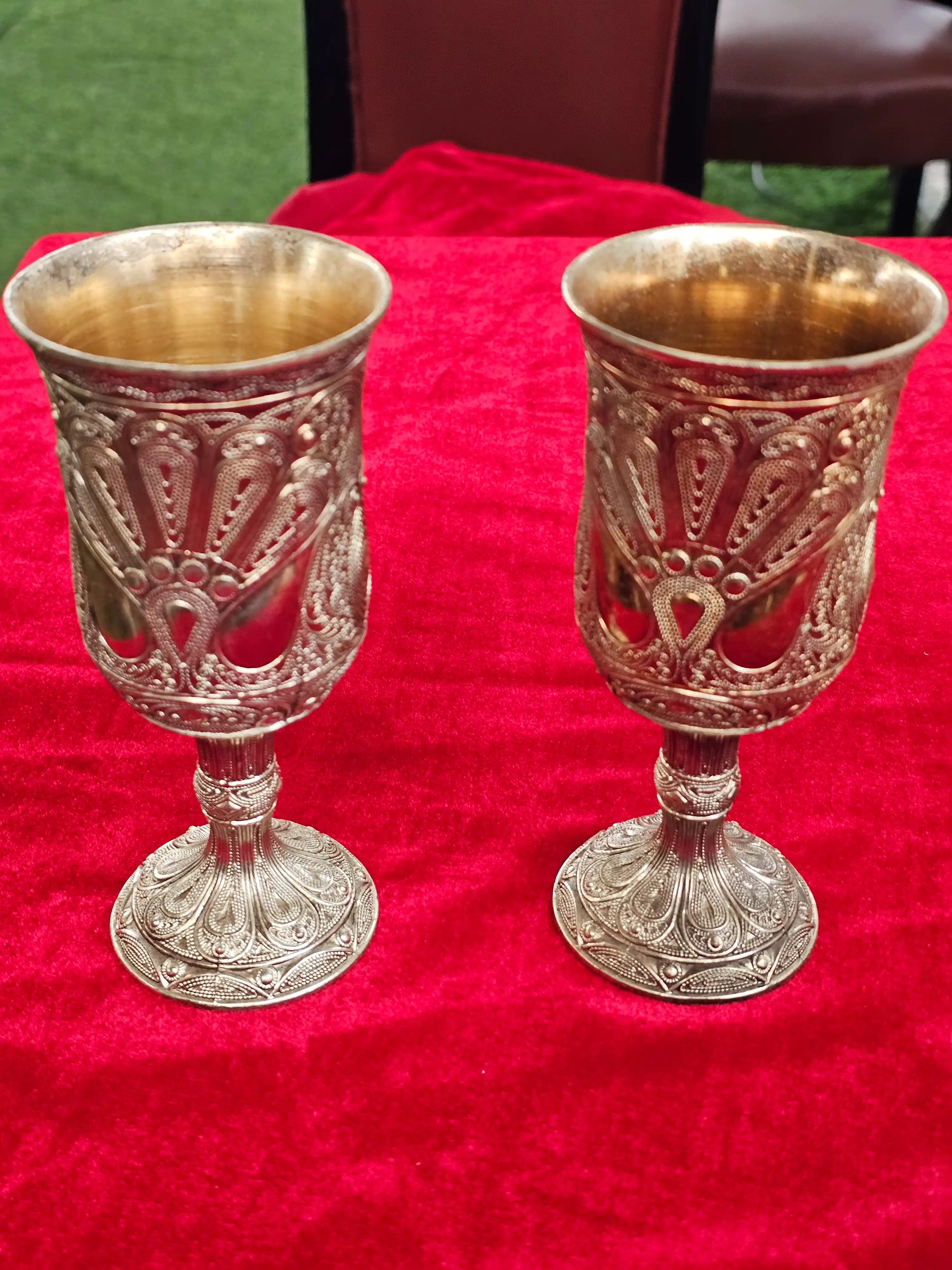 Filigree Goblets, Pair