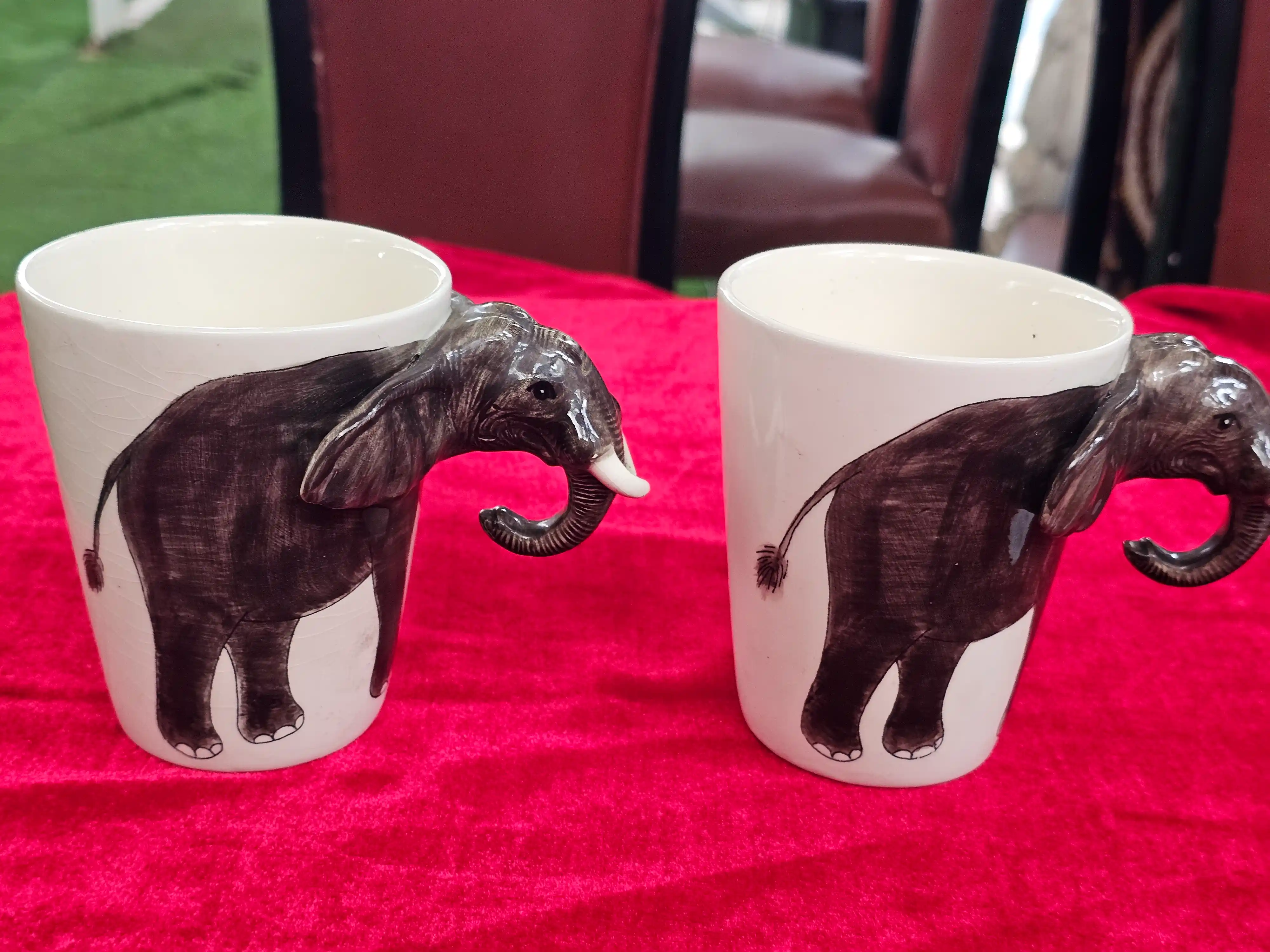 Elephant Handle Mugs, Pair — photo 4