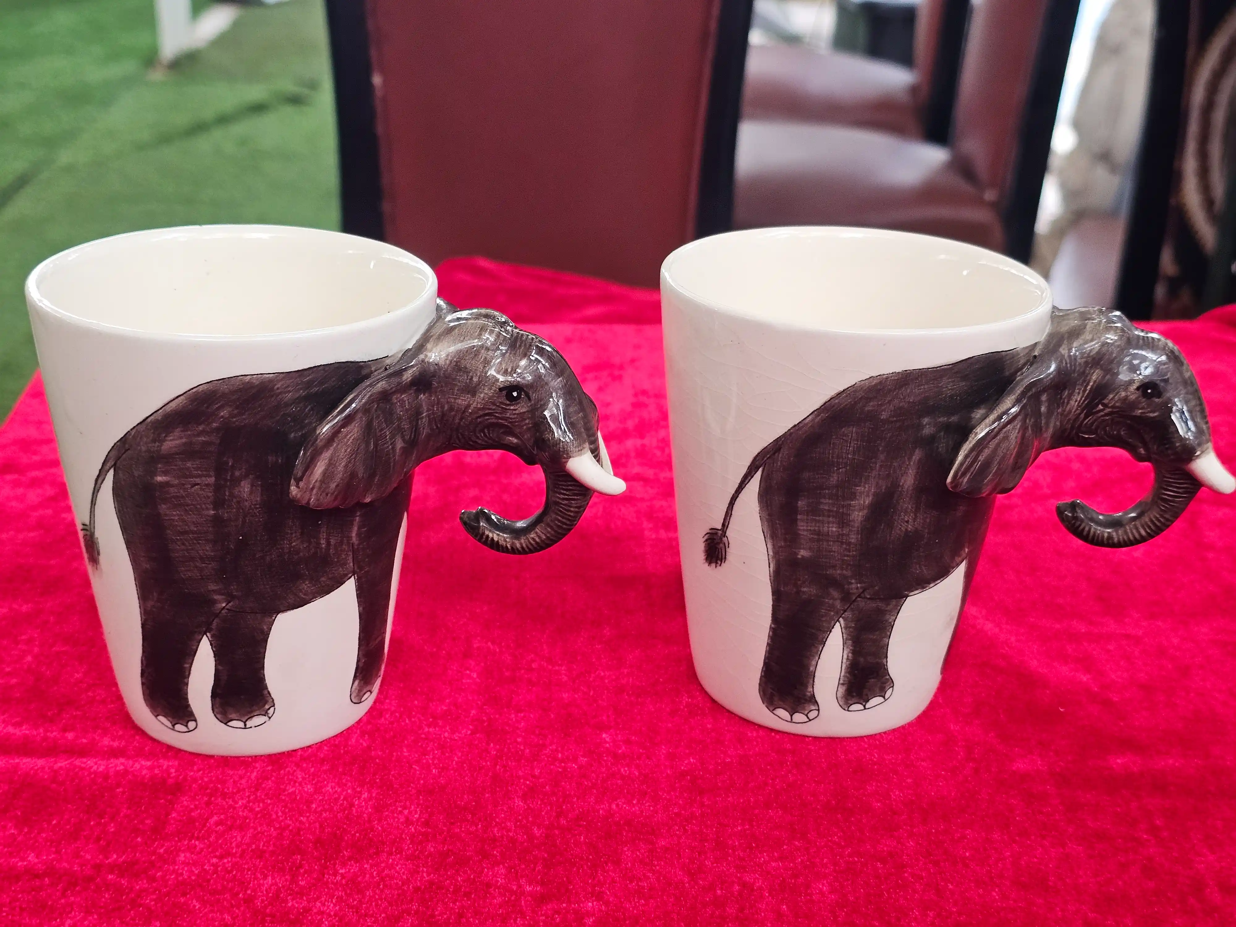 Elephant Handle Mugs, Pair — photo 3