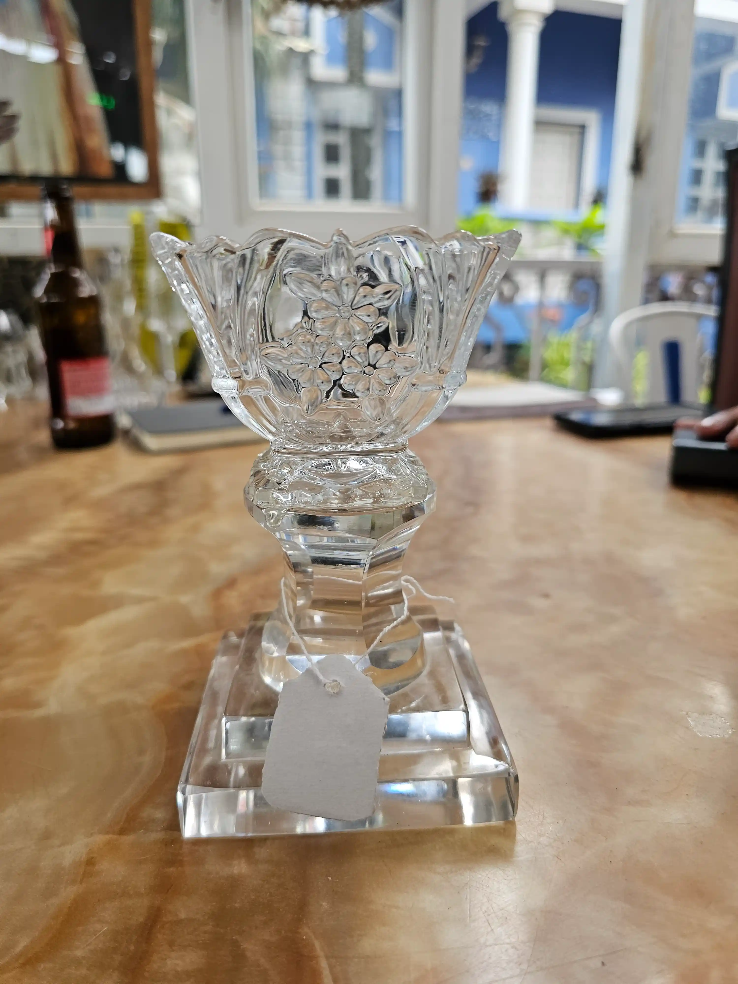Footed Crystal Goblets, Set of Four — photo 4