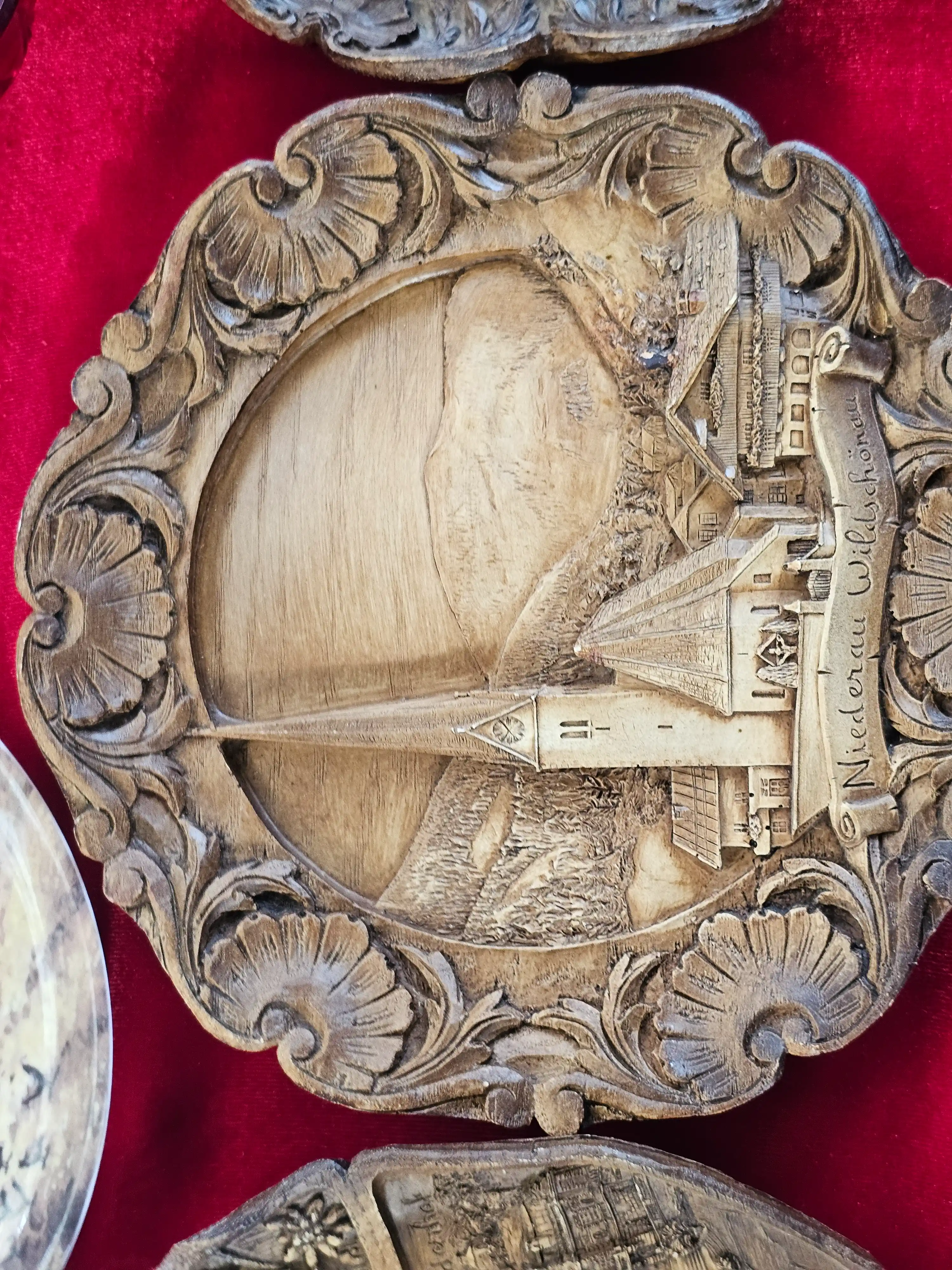 Carved Lakeside Church Wall Plate
