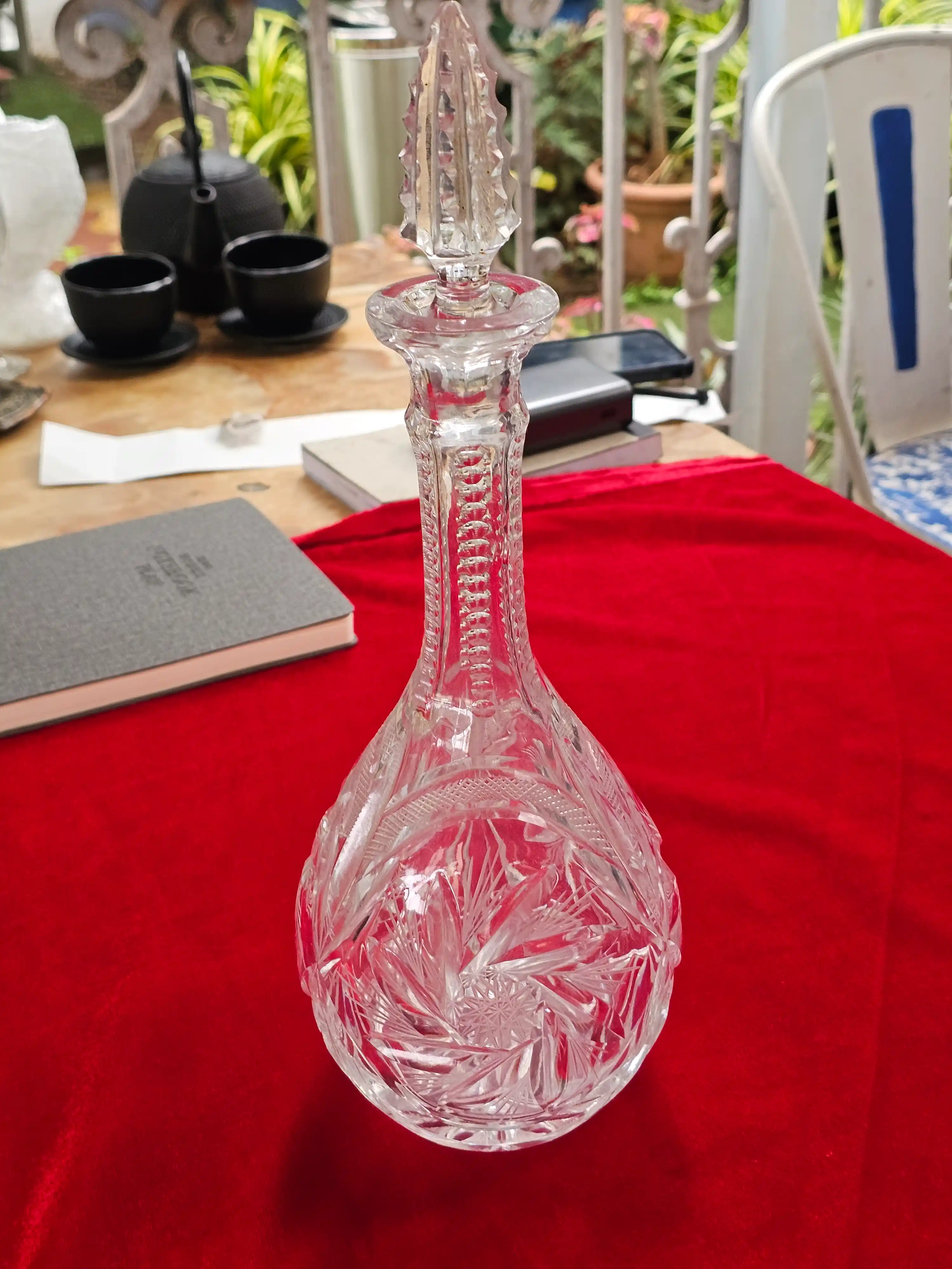 Cut Crystal Decanter with Spire Stopper — photo 2