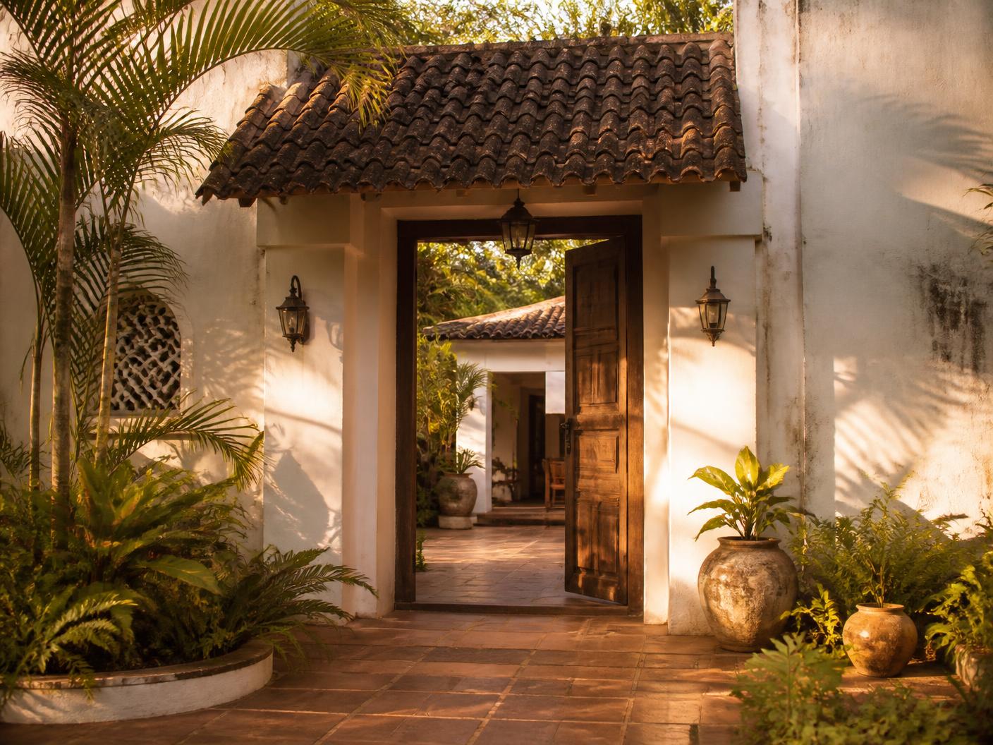 Entrance to the Joe's Antique gallery at La Casita Villas, Anjuna