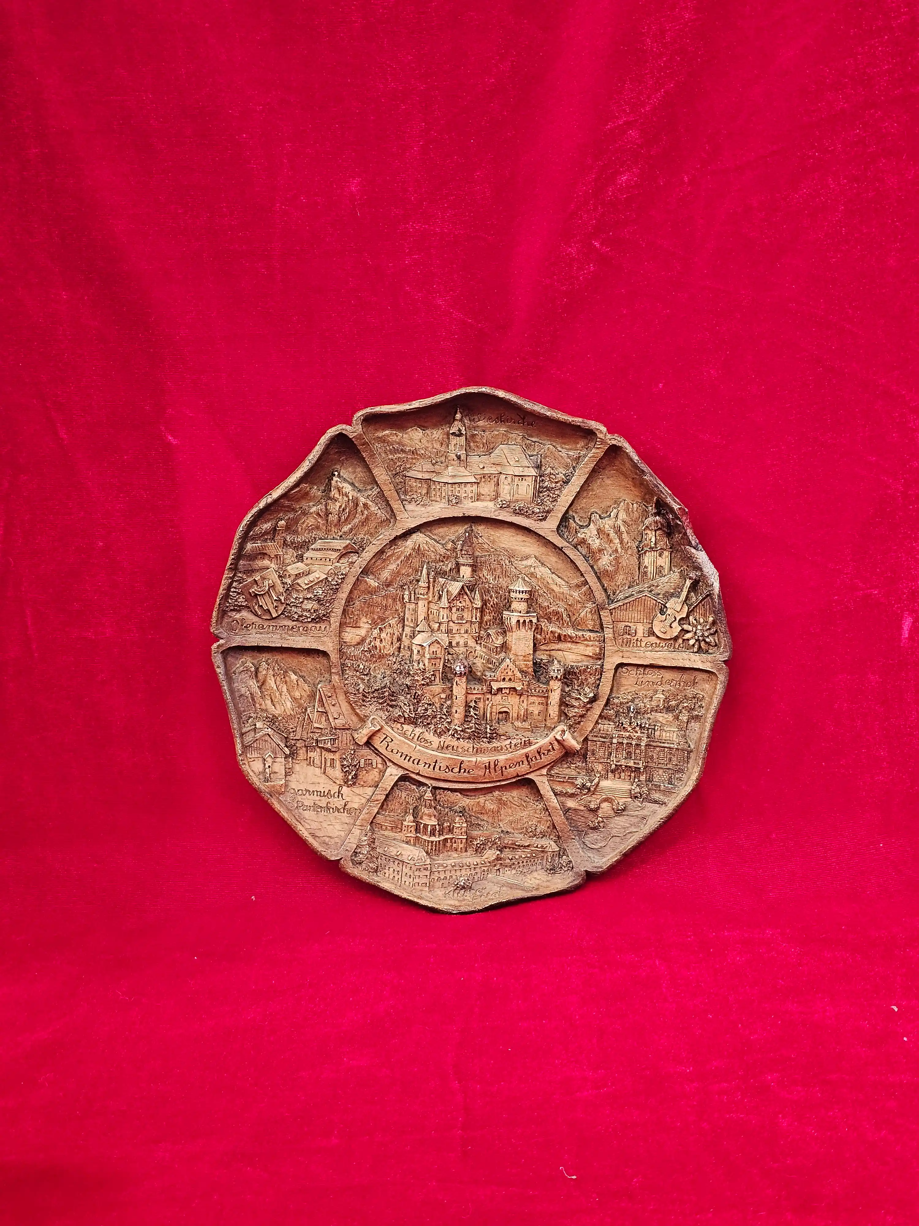 Vintage Alpine Scenic Relief Wall Plaques - Set of 6 — photo 2