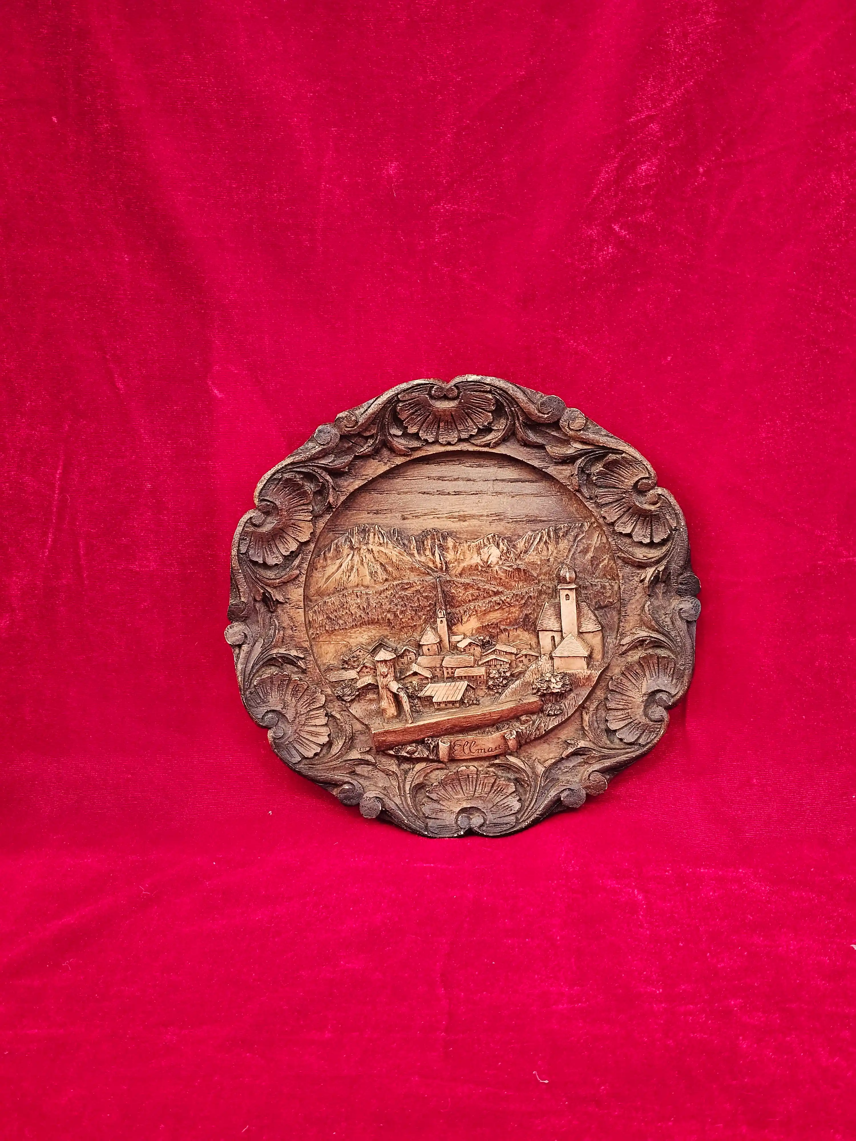 Vintage Alpine Scenic Relief Wall Plaques - Set of 6 — photo 6
